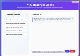 AI Reporting Agent — product screen 1