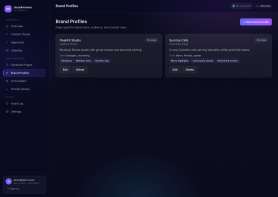 SocialHarness AI — product screen 10